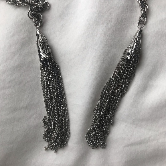 Silver Metal Wrap Necklace - Picture 4 of 8